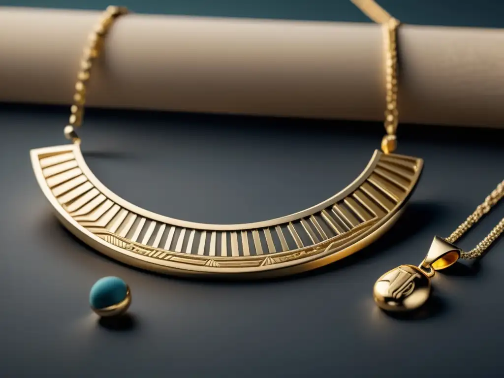 Joyas antiguas de Egipto, Grecia y Roma Joyería antigua: metales preciosos en Egipto, Grecia y Roma con collar de oro, pulsera de plata y estatua de bronce