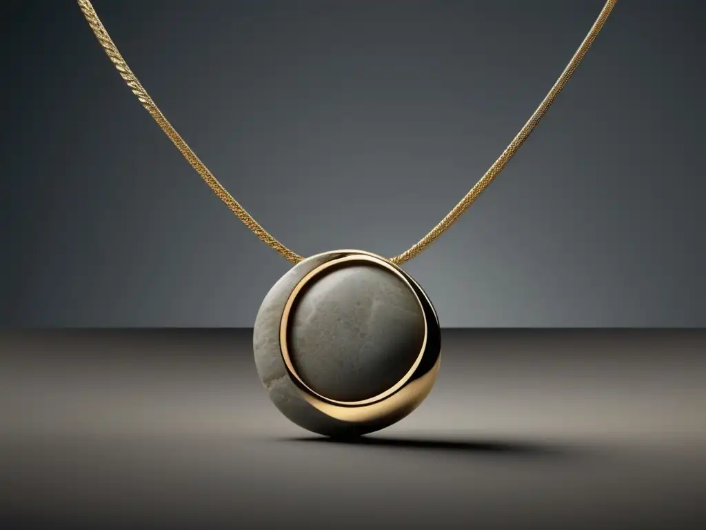 Evolución de la joyería prehistórica: Collar minimalista de piedra pulida y diseño elegante