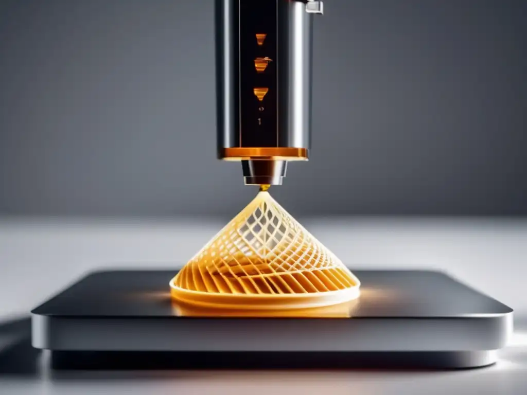 Innovación en producción de joyas con impresión 3D: impresora elegante de alta resolución creando pieza joyería