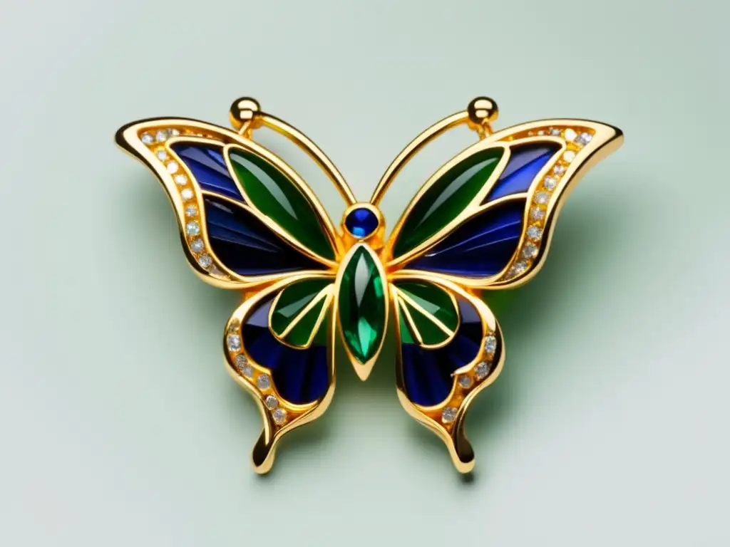 Broche de mariposa joyería siglo XIX: naturaleza, opulencia, diamantes, biodiversidad