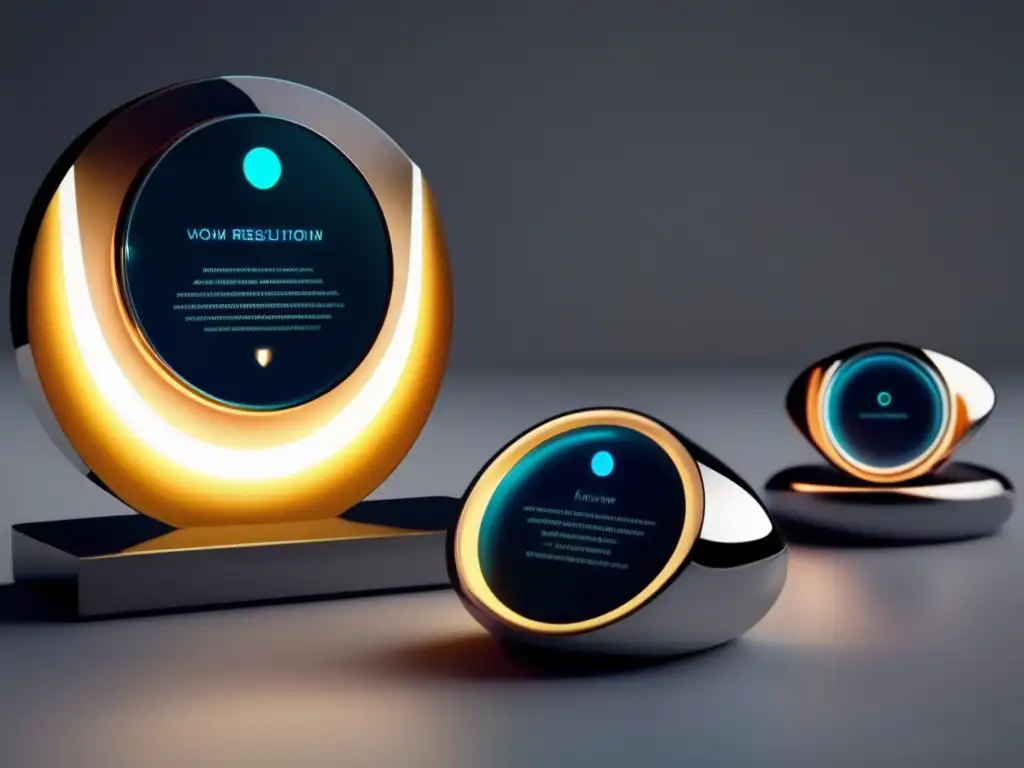 Joyero minimalista futurista con pantalla circular Joyería wearable: evolución histórica y tecnológica