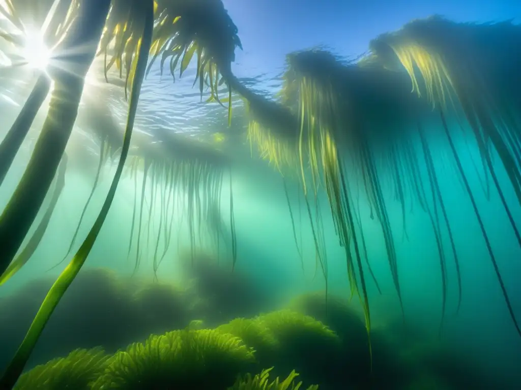 Joyas de algas marinas: belleza y misterio en un bosque submarino