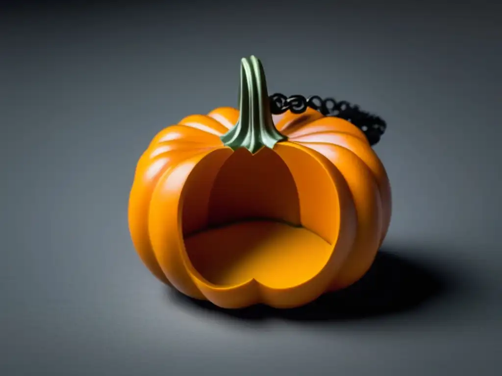 Historia joyas calabaza: colgante minimalista y moderno en forma de calabaza, diseño geométrico de oro pulido