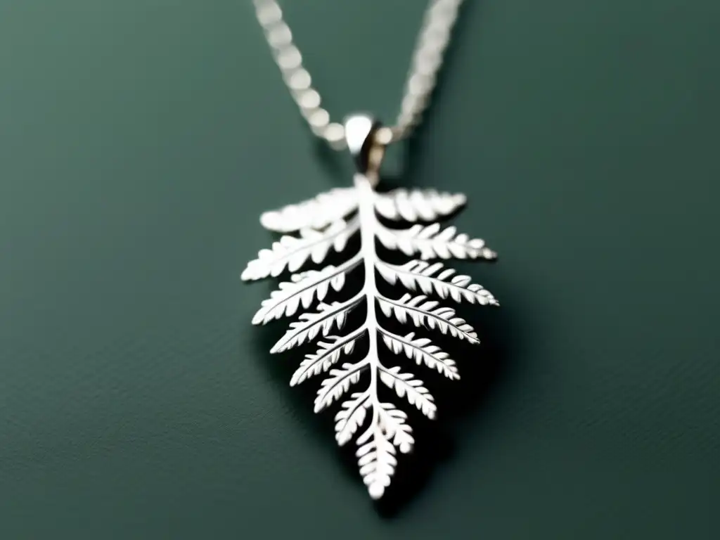Collar de helecho plateado elegante Joya de hoja de helecho: historia y evolución