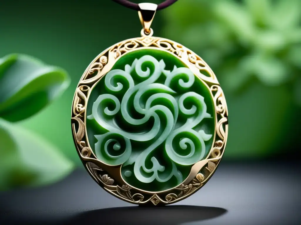 Jade verde con diseño floral: historia joyería Asia gemas metal