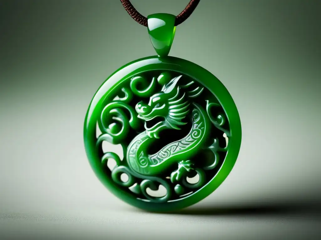 Historia de la joyería en China: Colgante jade moderno con motivos Han, elegante y simbólico