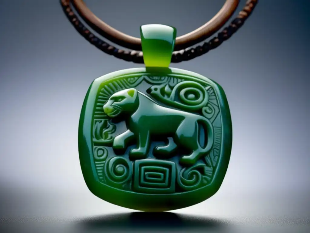 Joya precolombina Olmec: Jaguar verde en jade con simbolismo cultural