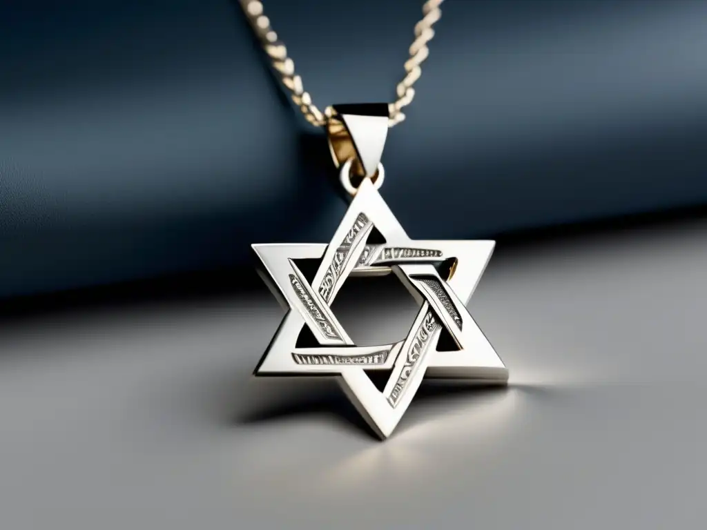 Joyería judaica: Star of David en plata con caligrafía hebrea - Influencia religiosa