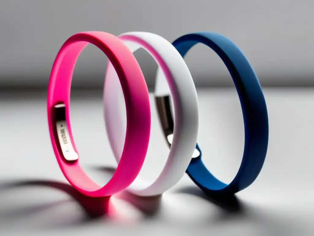 Pulsera de silicona moderna y minimalista en color vibrante, destacando su calidad y estética contemporánea