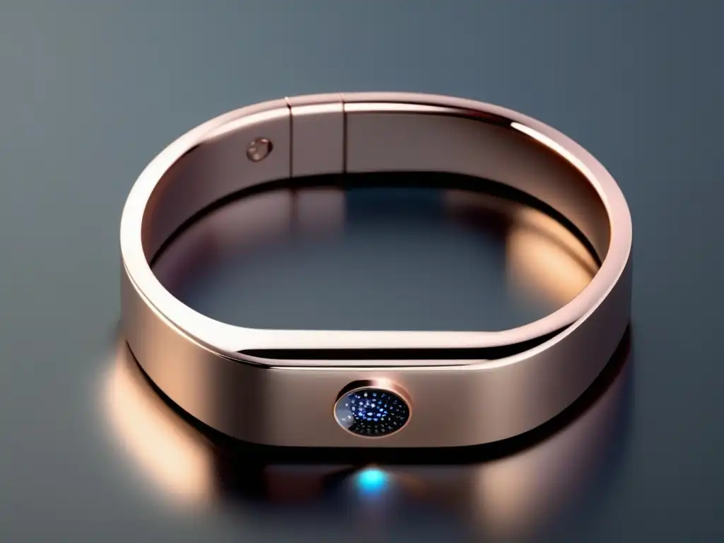 Pulsera inteligente minimalista con sensores y seguimiento de actividad Evolución joyería: wearables mundo moderno