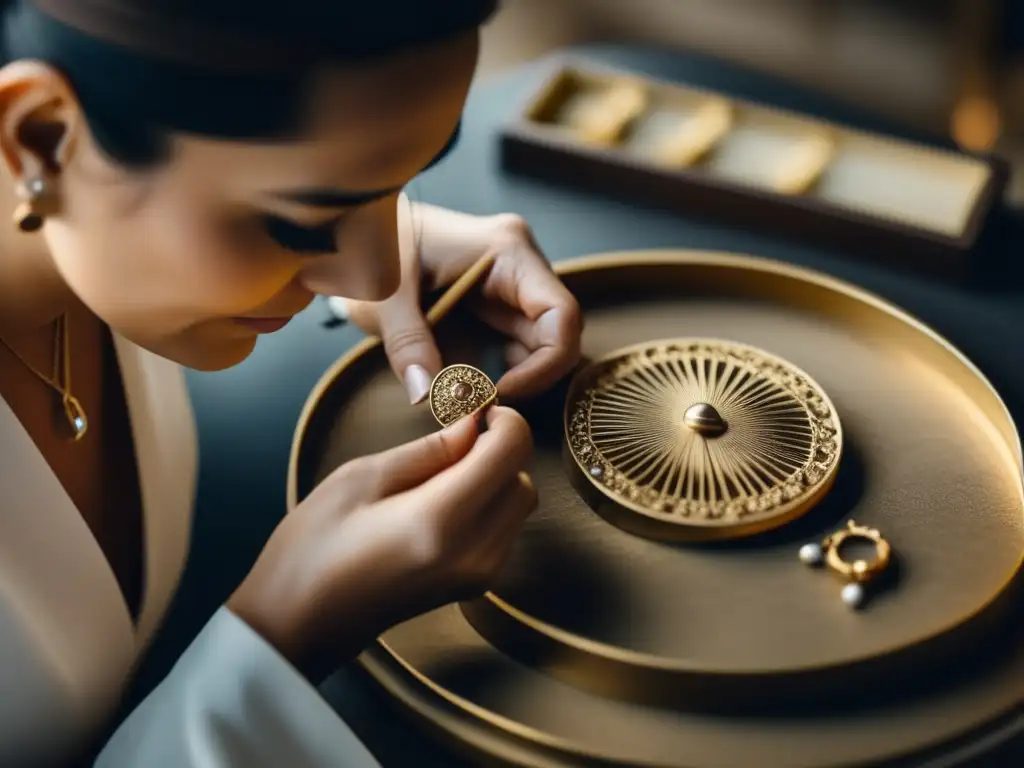 Restauración detalle joyería antigua Técn