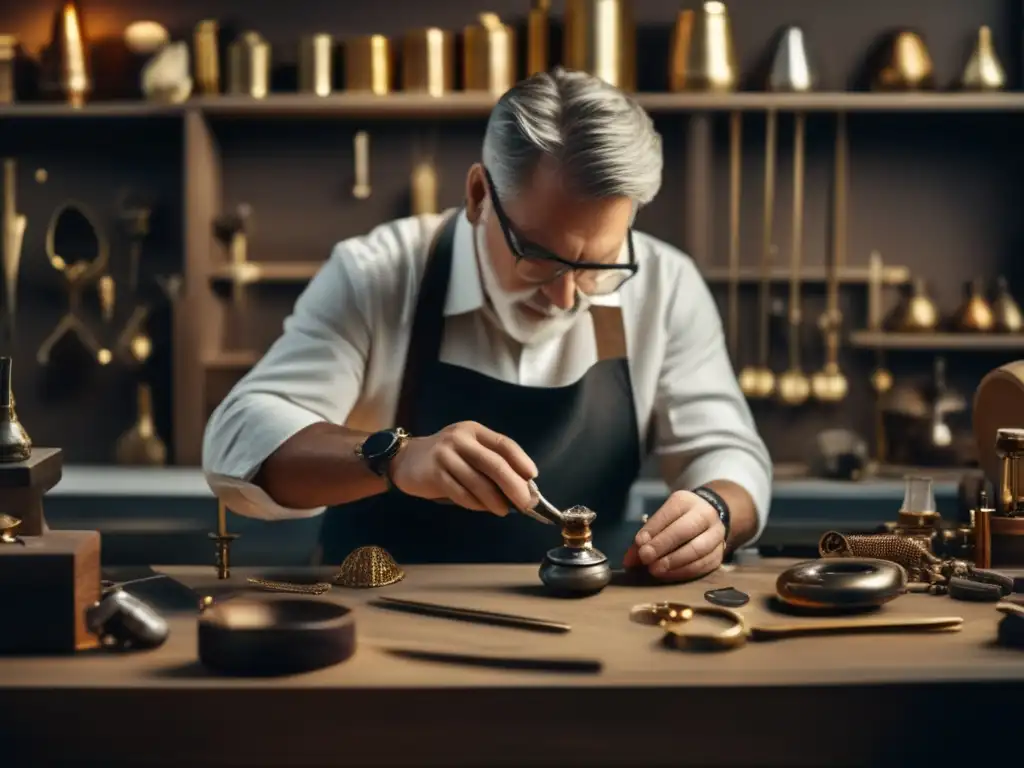 Historia de la joyería: técnicas de restauración y conservación, joyero restaurando joya