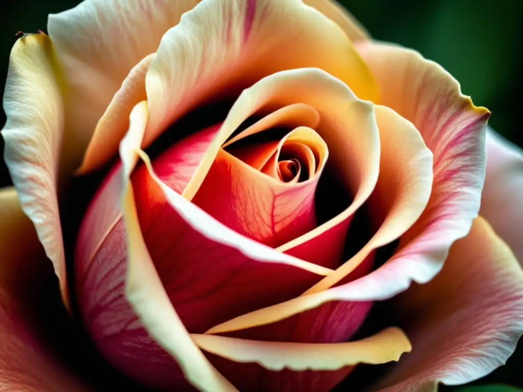 Joyas de rosas: Detalle exquisito de una delicada rosa con textura aterciopelada y patrones intrincados