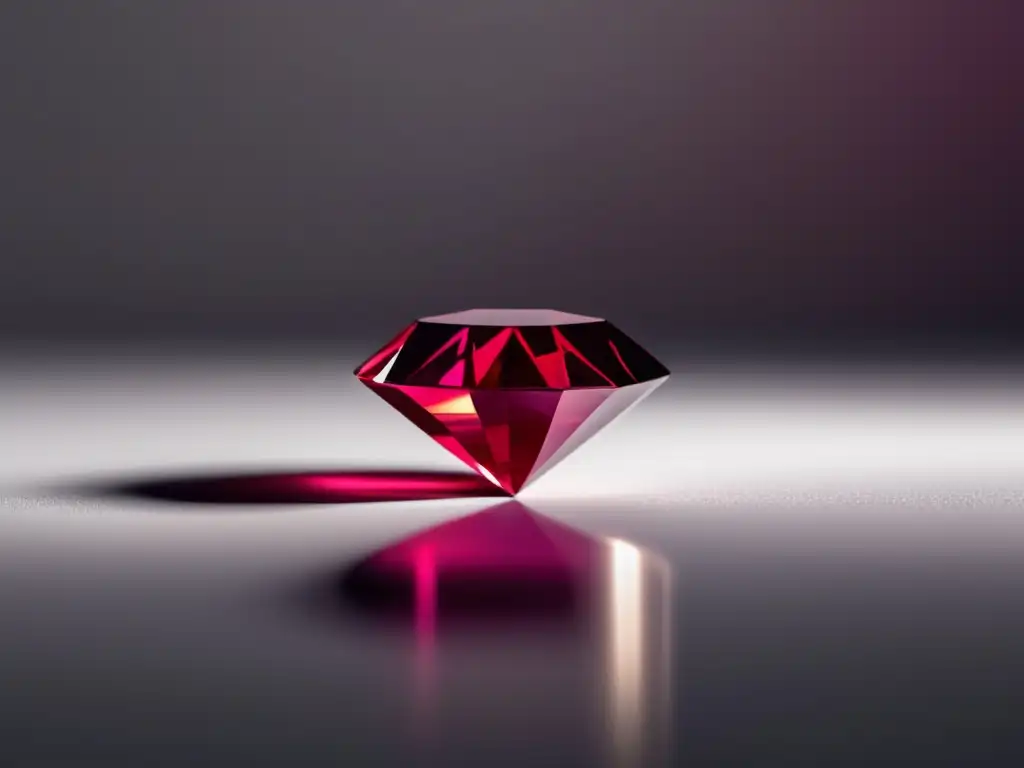 Ruby rojo intenso simbolizando pasión y poder Rubí: Significado cultural y poder