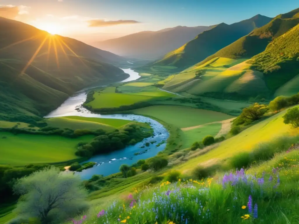 Joyas y Rituales de Sanación: Naturaleza serena al atardecer