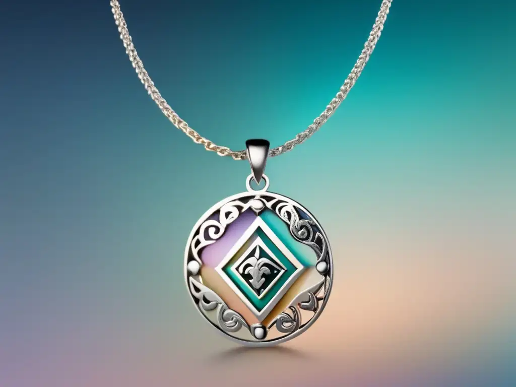 Talismán geométrico de plata Talismán de la suerte con diseño geométrico y simbología, historia de los talismanes