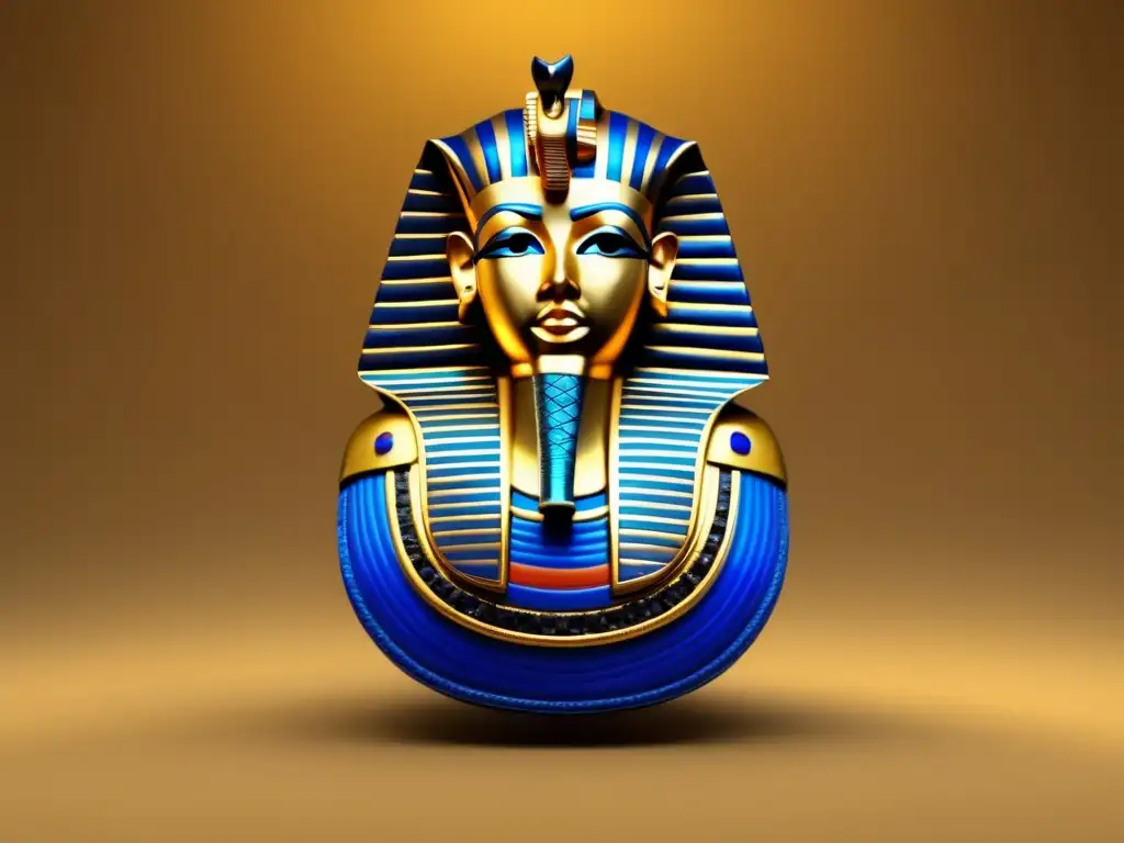 Máscara de Tutankamón: Joyería faraónica detallada